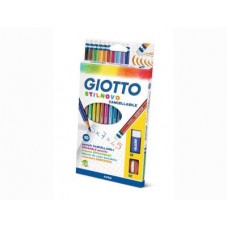 PASTELLI GIOTTO STILNOVO CANCELLABILI (10 pz. + gomma + temperino)